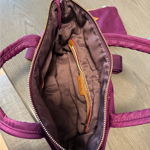 Small MZ Wallace top handle w crossbody strap and pouch. - Picture 4 of 5